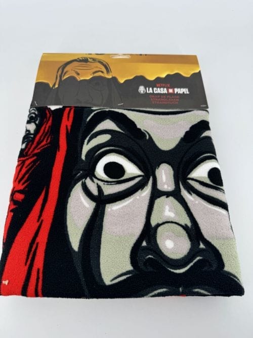 Casa de Papel Drap de plage 70 x 140 cm - Oeko Tex - 100% coton - Netflix