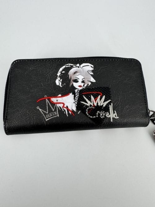 Cruella Queen porte monnaie porte cartes - Karater Mania - Disney 100% polyester - Ref 02847