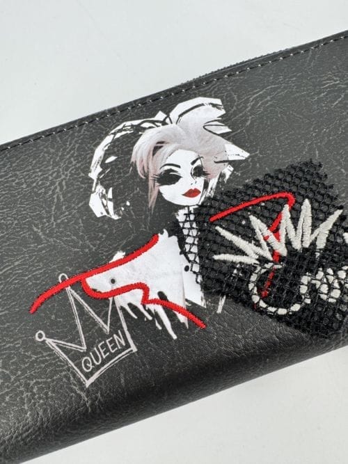 Cruella Queen porte monnaie porte cartes - Karater Mania - Disney 100% polyester - Ref 02847