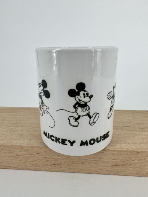 Disney Mickey Mouse Official Mug - 315 ml - 3 Mickey en action - blanc et noir