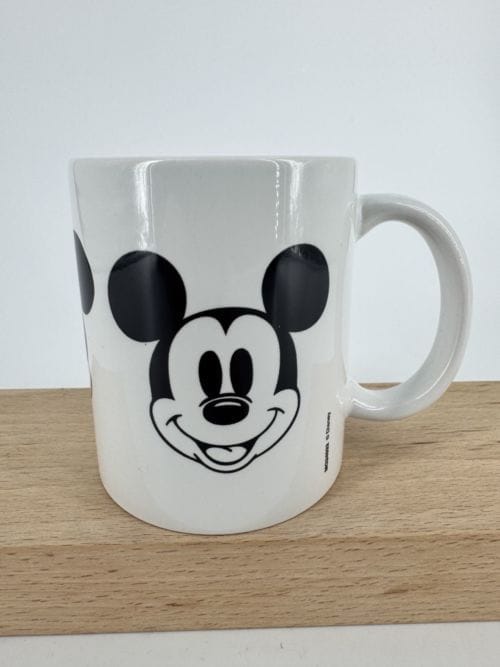 Disney Mickey Mouse Official Mug - 315 ml - 3 têtes de Mickey - blanc et noir