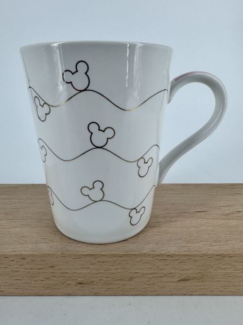 Disney Mickey Mouse Ceramic Mug - Funko - Têtes de Mickey dorés et une anse rose