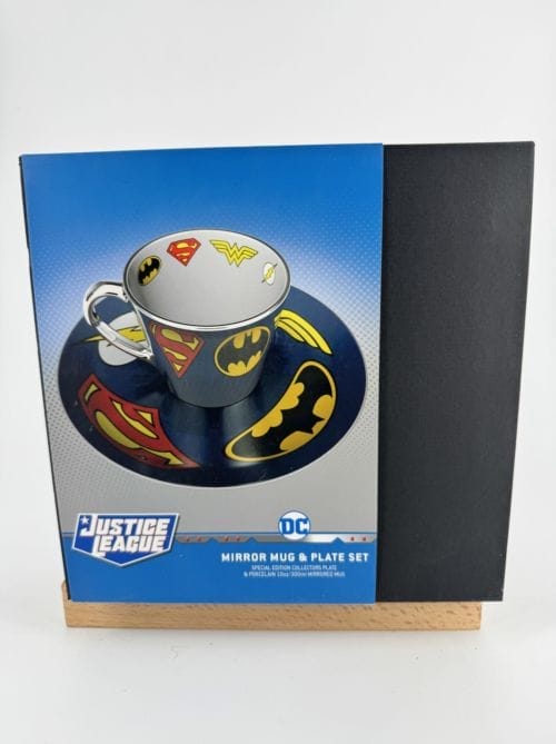 Justice League Coffret Mug Miroir et assiette plate Superman Batman Wonder Woman Flash - GB Eye - DC Comics - Warner Bros - MMP002