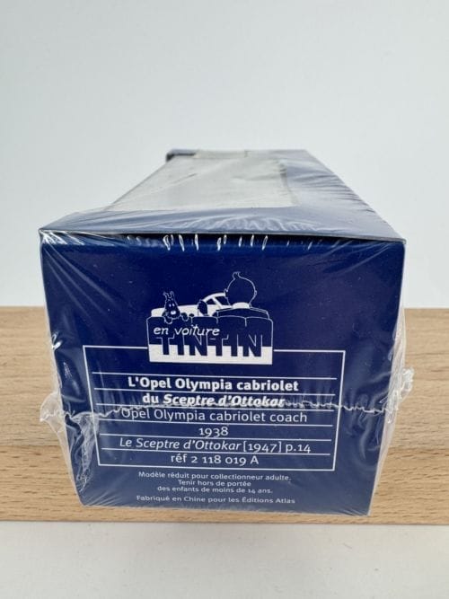 Tintin Hergé En voiture avec Tintin - L'Opel Olympia Cabriolet du Sceptre d'Ottokar - Moulinsart 2006 - Référence 2 118 019A - éditions Atlas
