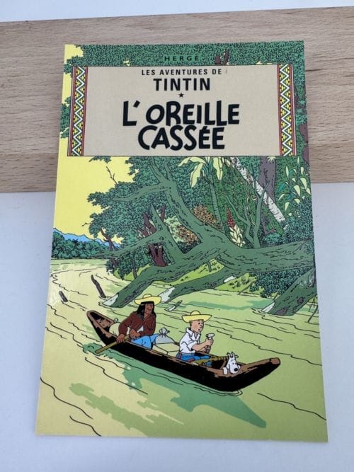 Tintin Hergé Carte postale Couverture de l'album L'oreille cassée - Moulinsart 2019 - n° 30074