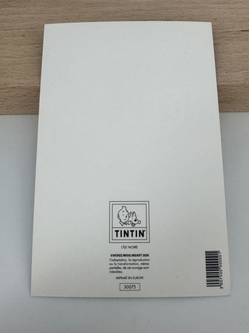 Tintin Hergé Carte postale Couverture de l'album L'île noire - Moulinsart 2019 - n° 30075
