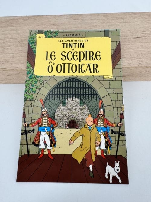 Tintin Hergé Carte postale Couverture de l'album Le sceptre d'Ottokar - Moulinsart 2019 - n° 30076