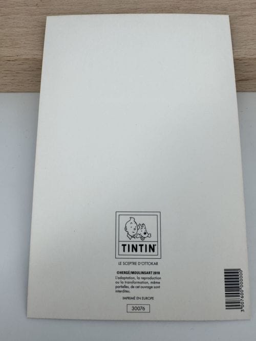 Tintin Hergé Carte postale Couverture de l'album Le sceptre d'Ottokar - Moulinsart 2019 - n° 30076