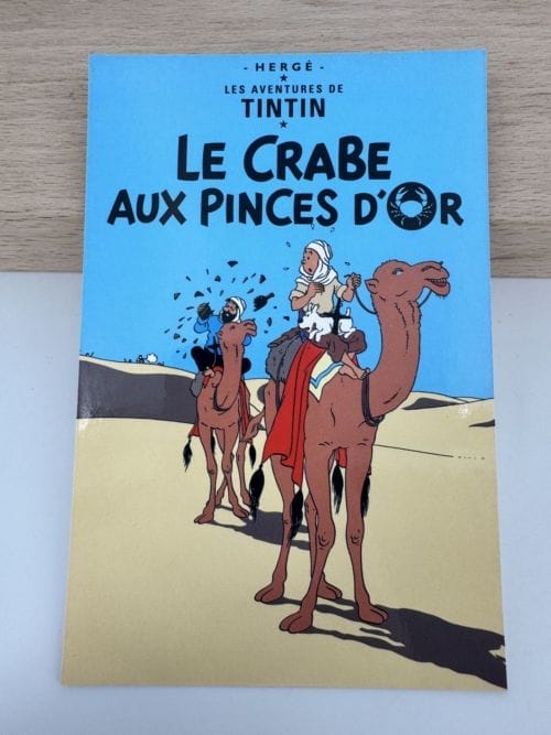 Tintin Hergé Carte postale Couverture de l'album Le crabe aux pinces d'or - Moulinsart 2019 - n° 30077
