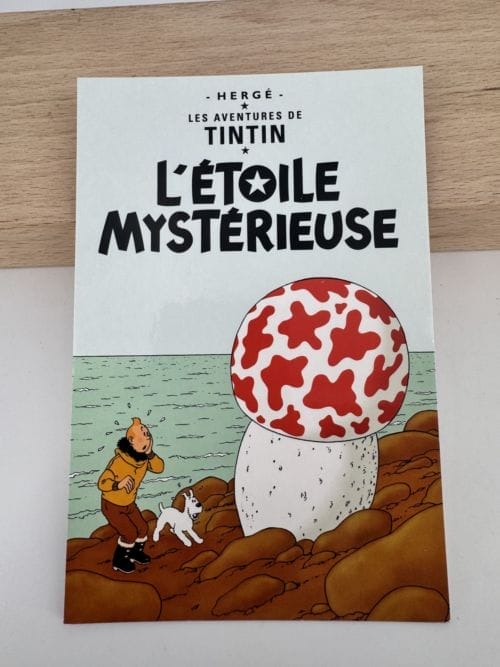 Tintin Hergé Carte postale Couverture de l'album L'étoile mystérieuse - Moulinsart 2020 - n° 30078