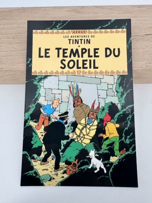 Tintin Hergé Carte postale Couverture de l'album Le temple du soleil - Moulinsart 2019 - n° 30082