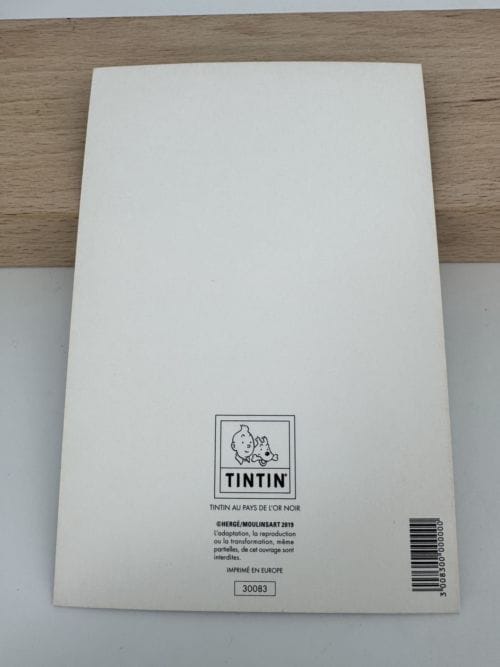 Tintin Hergé Carte postale Couverture de l'album Tintin au pays de l'or noir - Moulinsart 2019 - n° 30083