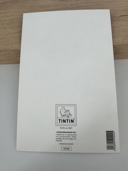 Tintin Hergé Carte postale Couverture de l'album Tintin au Tibet - Moulinsart 2021 - n° 30088