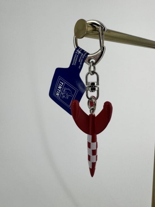 Tintin Hergé Porte-clefs Fusée à damier - Moulinsart - Réf 42438