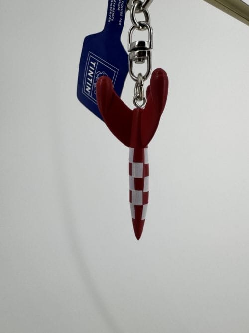 Tintin Hergé Porte-clefs Fusée à damier - Moulinsart - Réf 42438