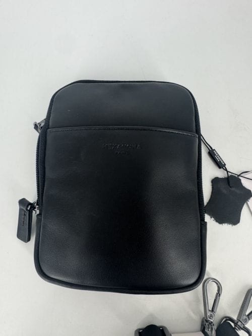 Pochette Hexagona République 110482 noire en cuir