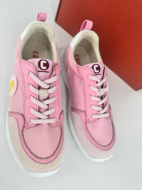Basket Driftie Camper for Kids rose et blanc pour fille taille 35