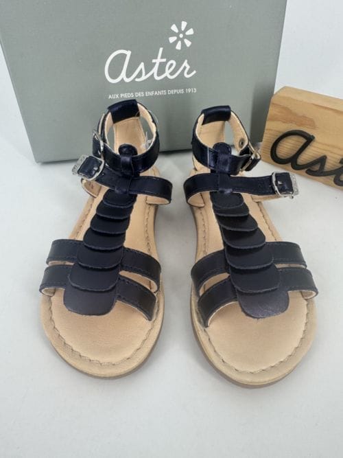 Sandales Aster Dertige Marine Métallisé taille 28