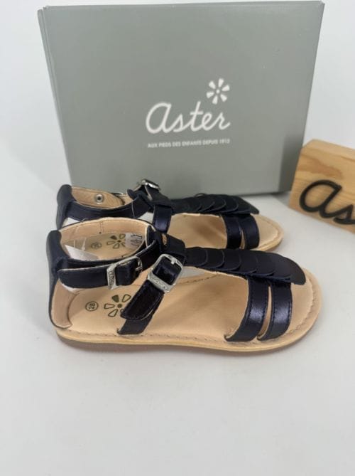 Sandales Aster Dertige Marine Métallisé taille 28