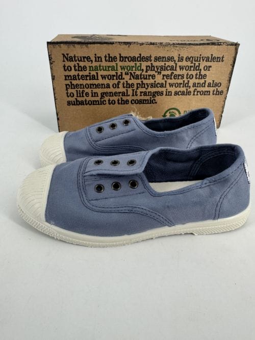 Chaussures enfants sneakers toile élastique coton bio Natural World 470 590 Lavande Taille 31