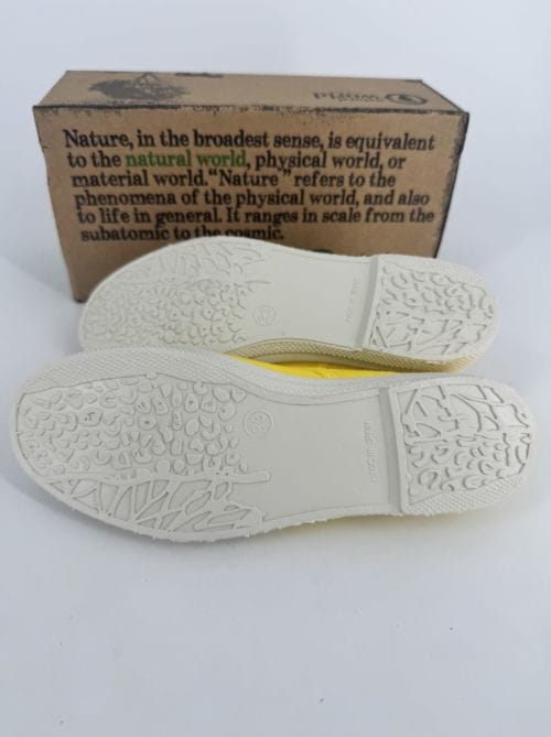 Chaussures enfants sneakers toile élastique coton bio Natural World 470 504 Amarillo - Jaune - Taille 33