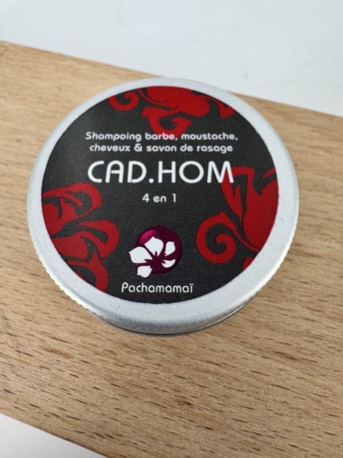 Shampoing barbe, moustache, cheveux & savon de rasage CAD.HOM 4 en 1 - Patchamamaï 20g